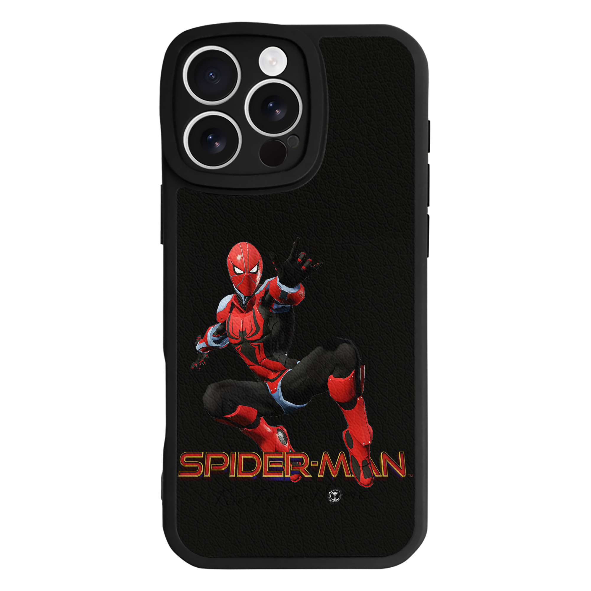 Spider Man スパイダーマン 【iPhone 16シリーズ対応】シリコンスマホケース（レザー調） 材質：シリコン
